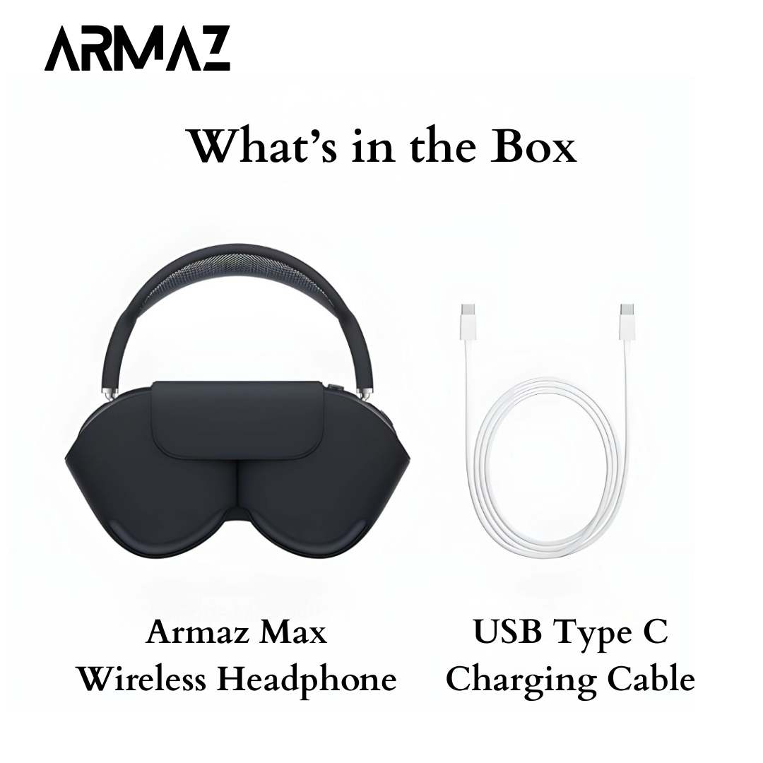 Armaz Max Wireless Headphones with Active Noise Cancellation and Studio-Grade Sound (Midnight)