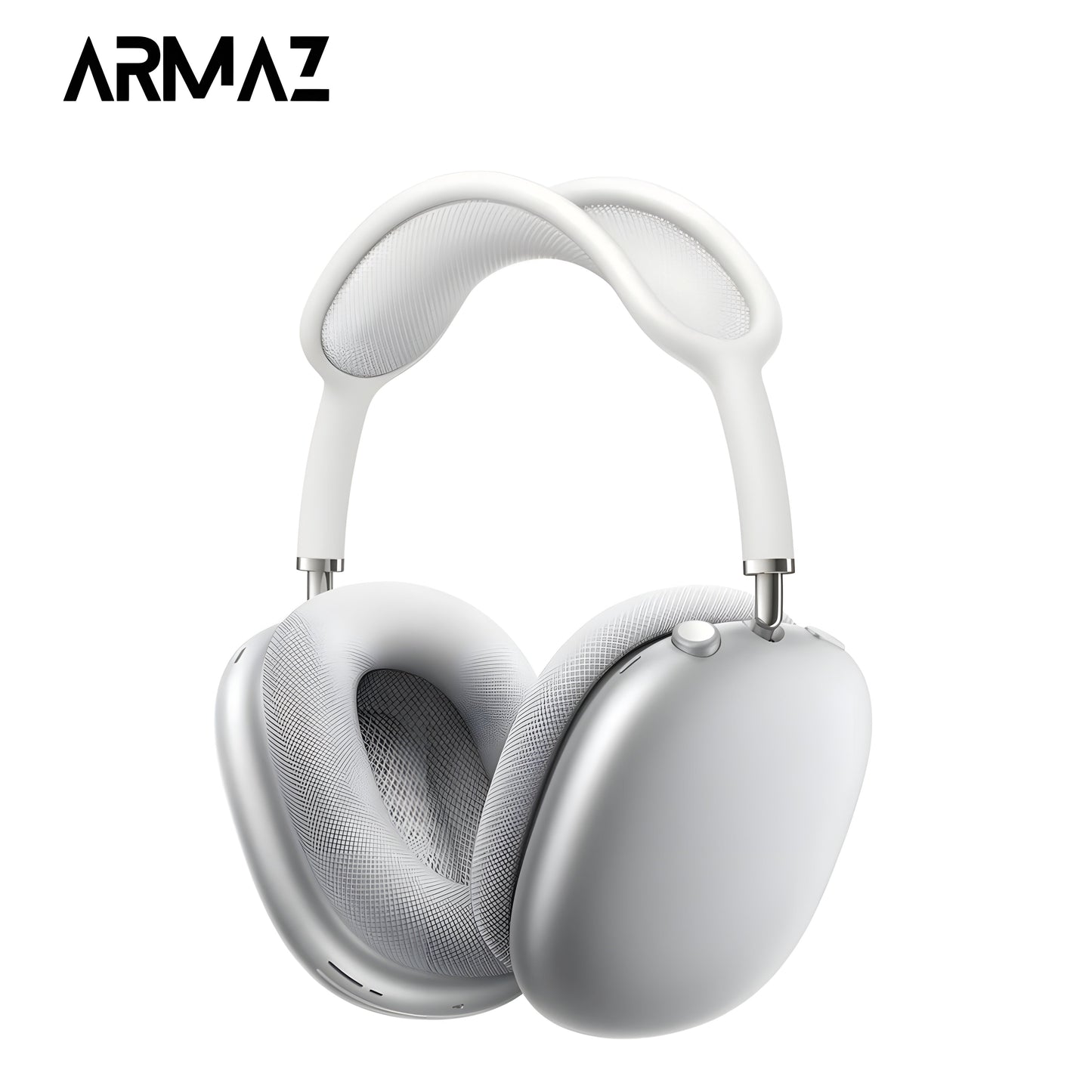 Armaz Max Wireless Headphones with Active Noise Cancellation and Studio-Grade Sound (Silver)